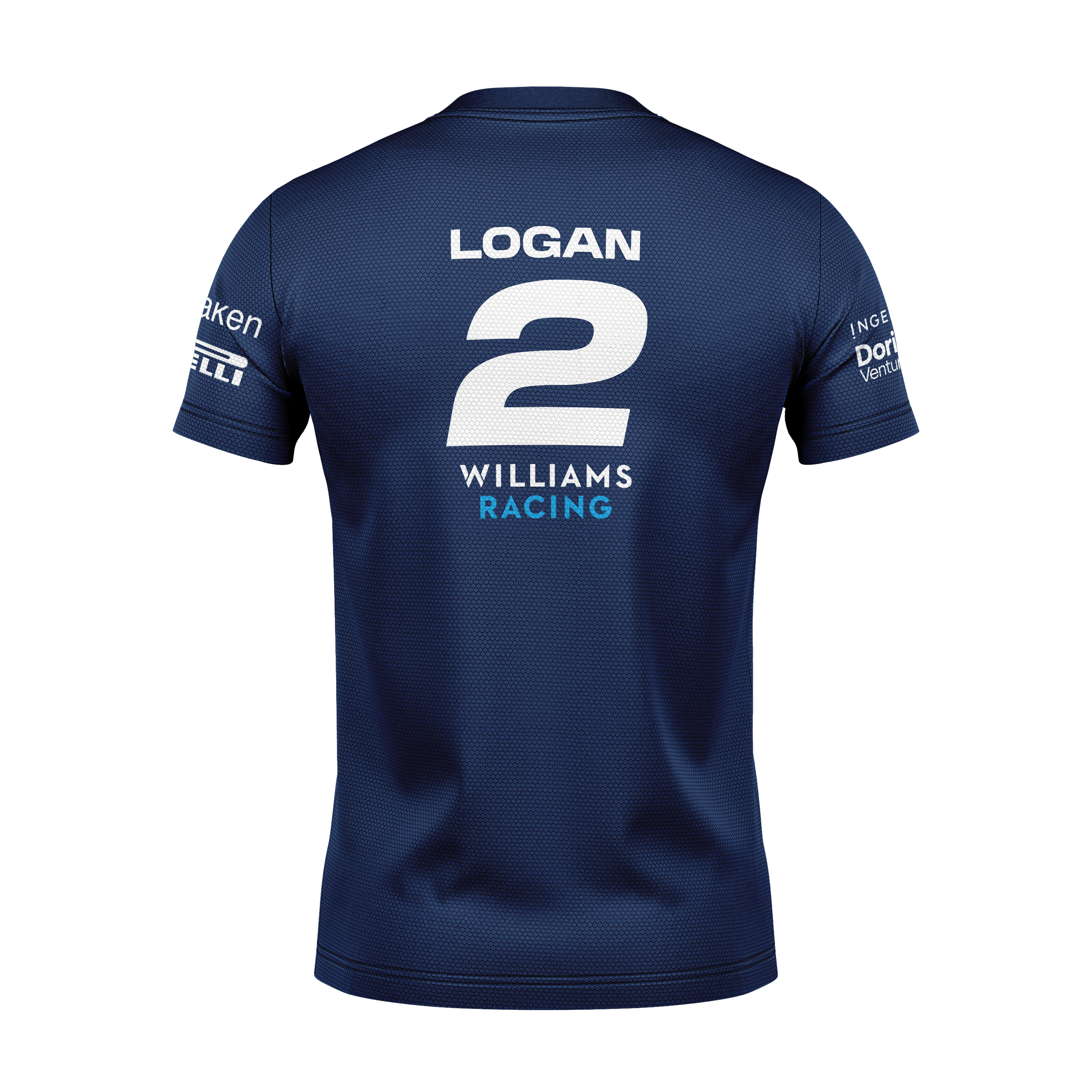 Camiseta DryFit Logan Sargeant Williams 2024 Azul Marinho