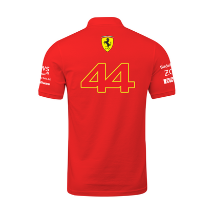 Camisa Polo Lewis Hamilton Ferrari 2024 Vermelha SALDÃO FV