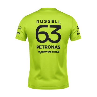 Camiseta DryFit  Mercedes 2024 Verde Neon George Russell