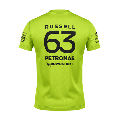 Camiseta DryFit  Mercedes 2024 Verde Neon George Russell