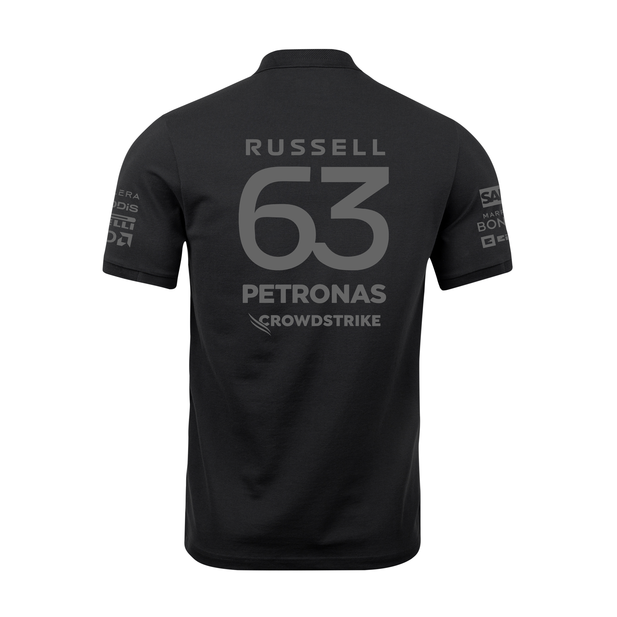 Camisa Polo George Russell Mercedes 2024 All Black