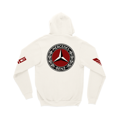 Moletom Canguru Mercedes AMG Retrô Logo Off White