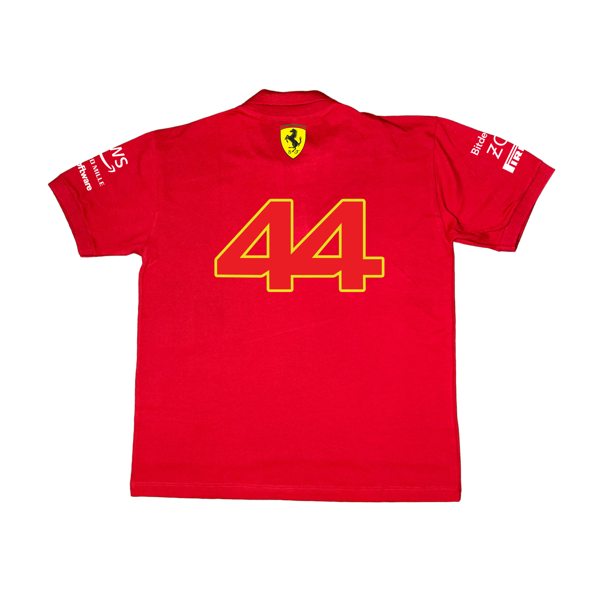 Camisa Polo Lewis Hamilton Ferrari 2024 Vermelha