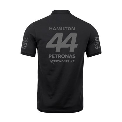 Camisa Polo Lewis Hamilton Mercedes 2024 All Black