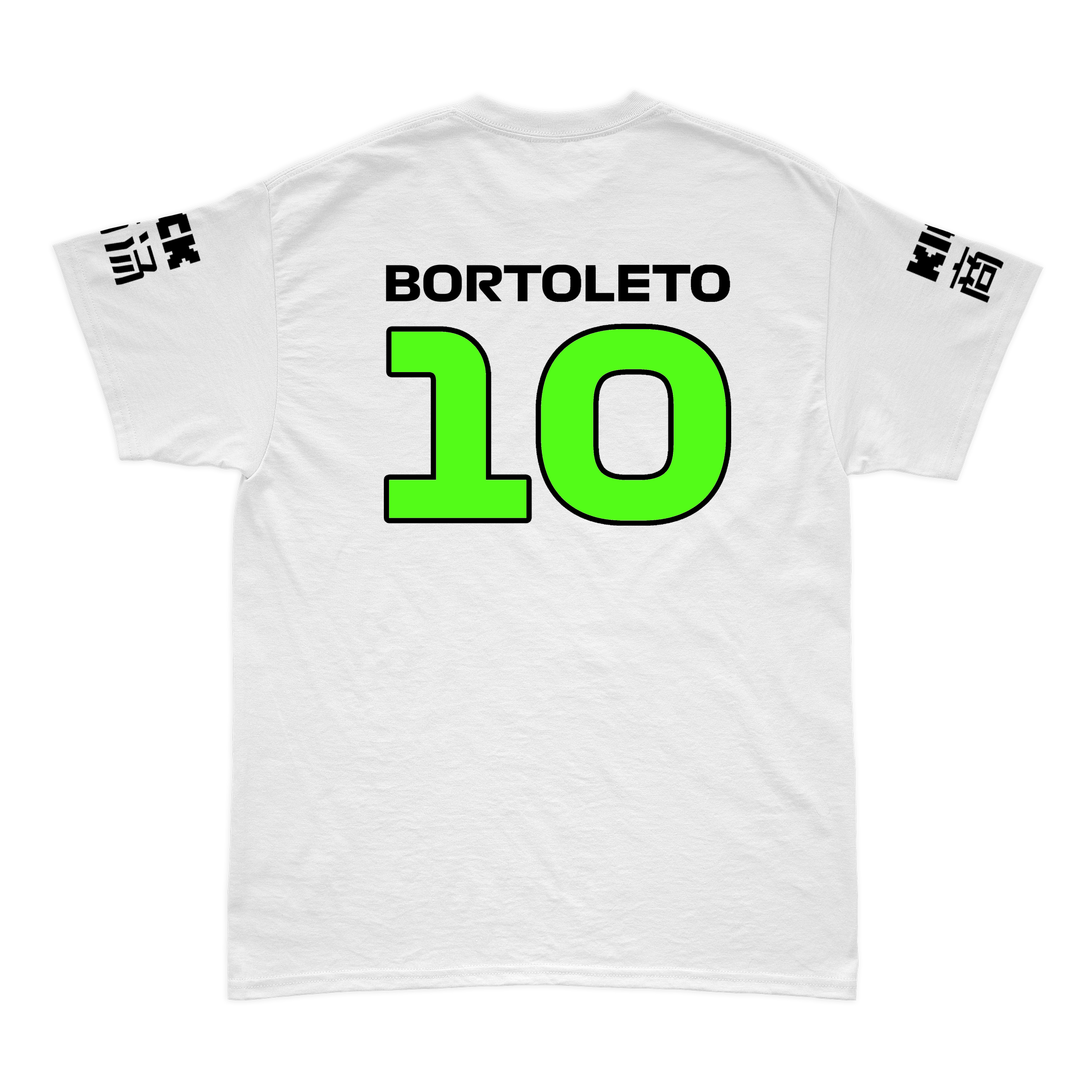 Camiseta Gabriel Bortoleto Stake Sauber 2024 Branca 100% Algodão