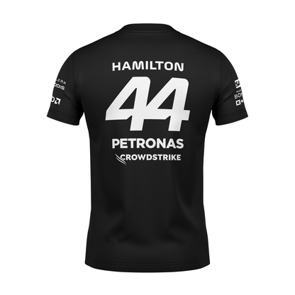 Camiseta DryFit Mercedes 2024 Preta Lewis Hamilton