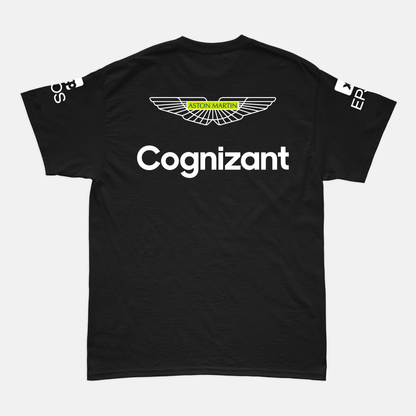 Camiseta Aston Martin 2023 Preta Algodão