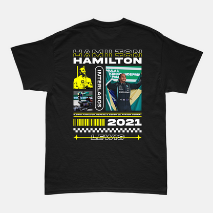 Camiseta Moments Lewis Hamilton Brasil 2021 2