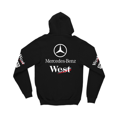 Moletom Canguru Mclaren West Mercedes Retrô Preta