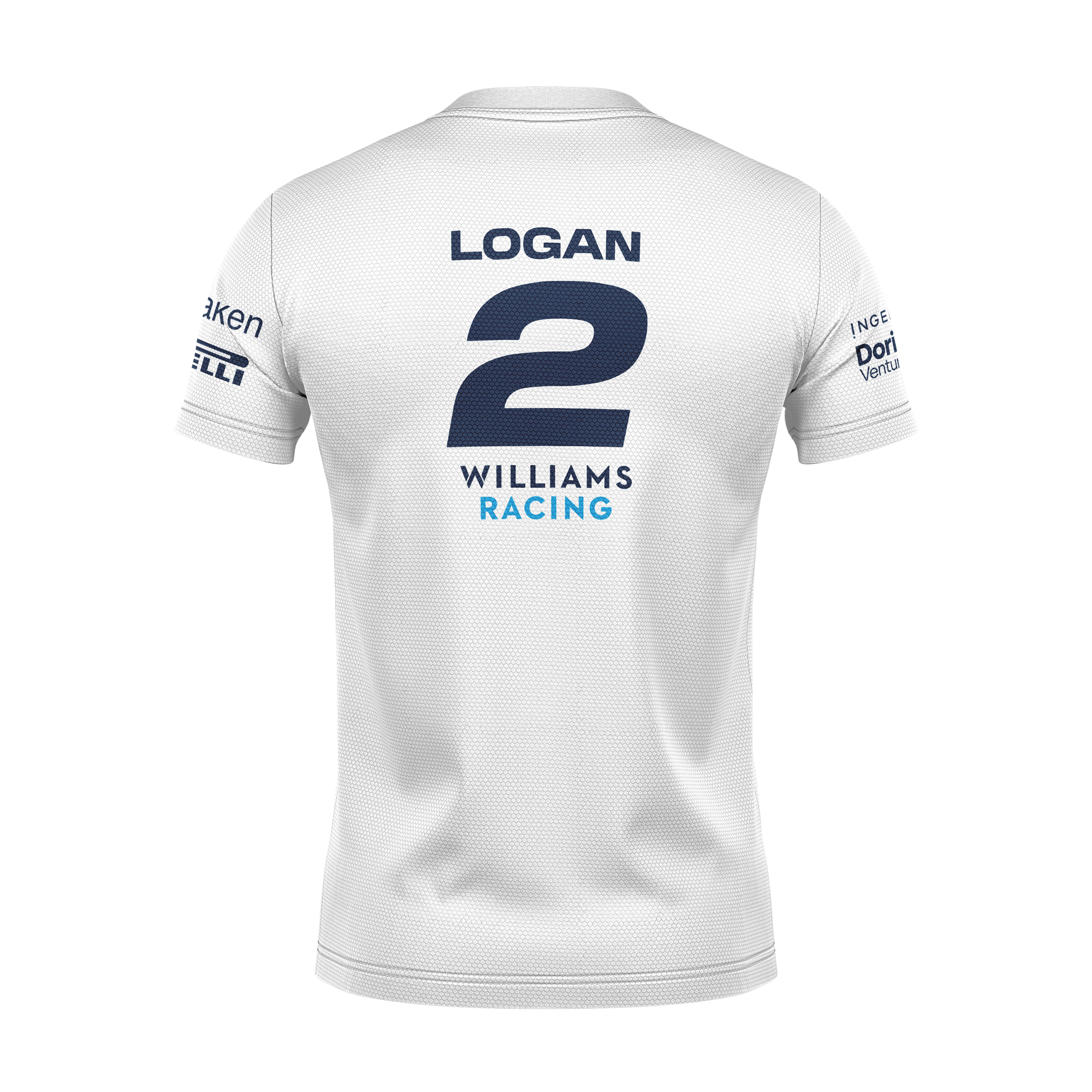 Camiseta DryFit Logan Sargeant Williams 2024 Branca