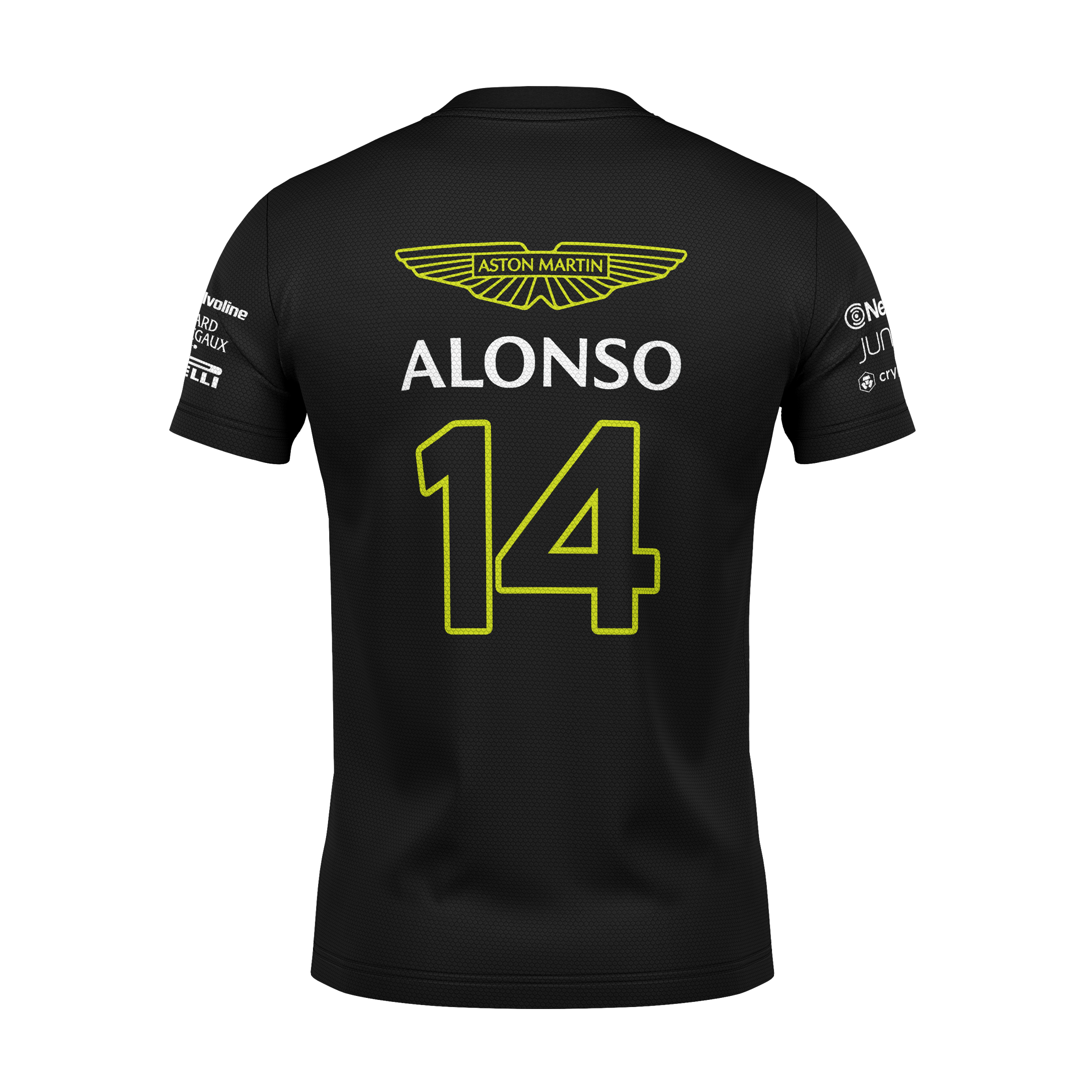 Camiseta DryFit Fernando Alonso Aston Martin 2024 Preta Autofas Store