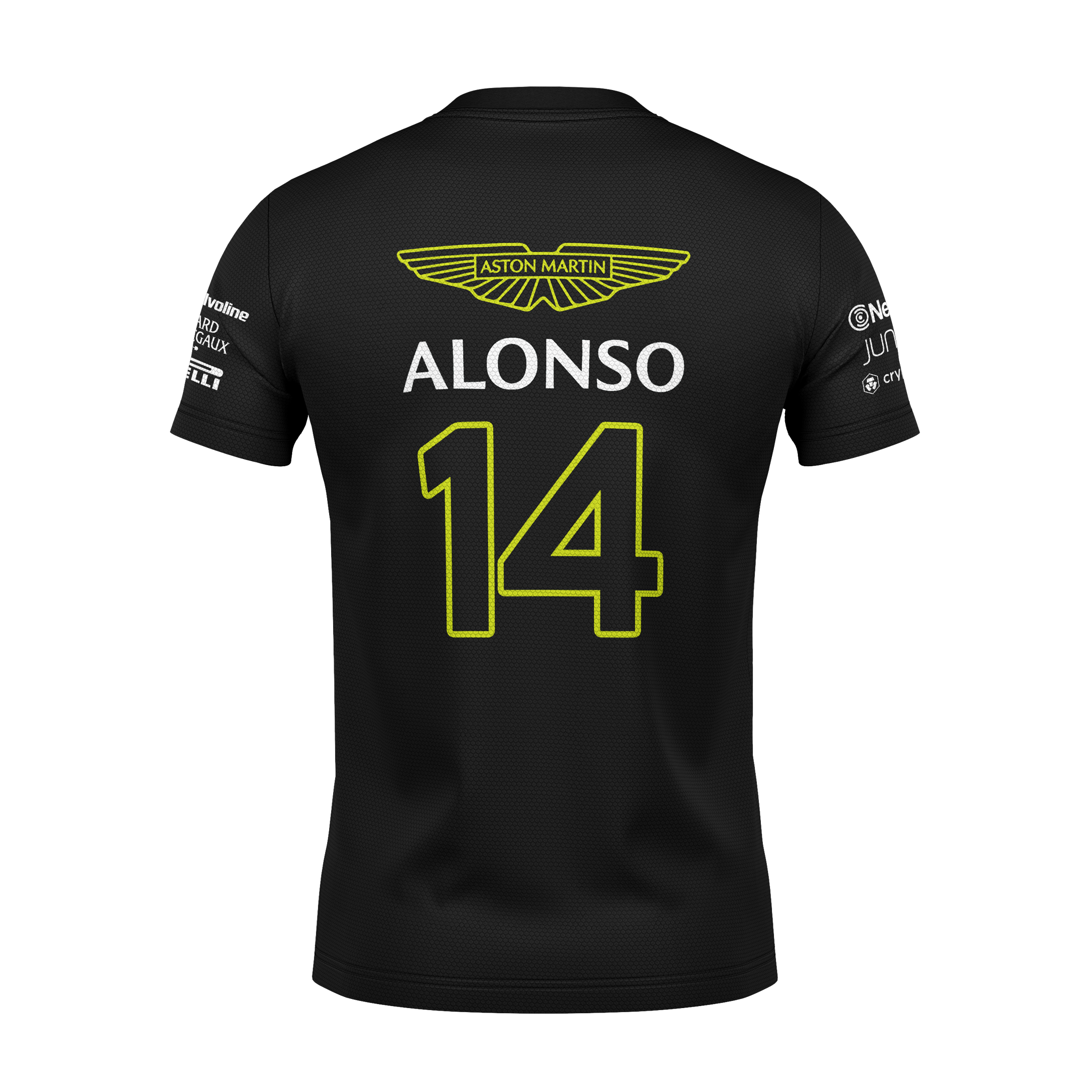 Camiseta DryFit Fernando Alonso Aston Martin 2024 Preta