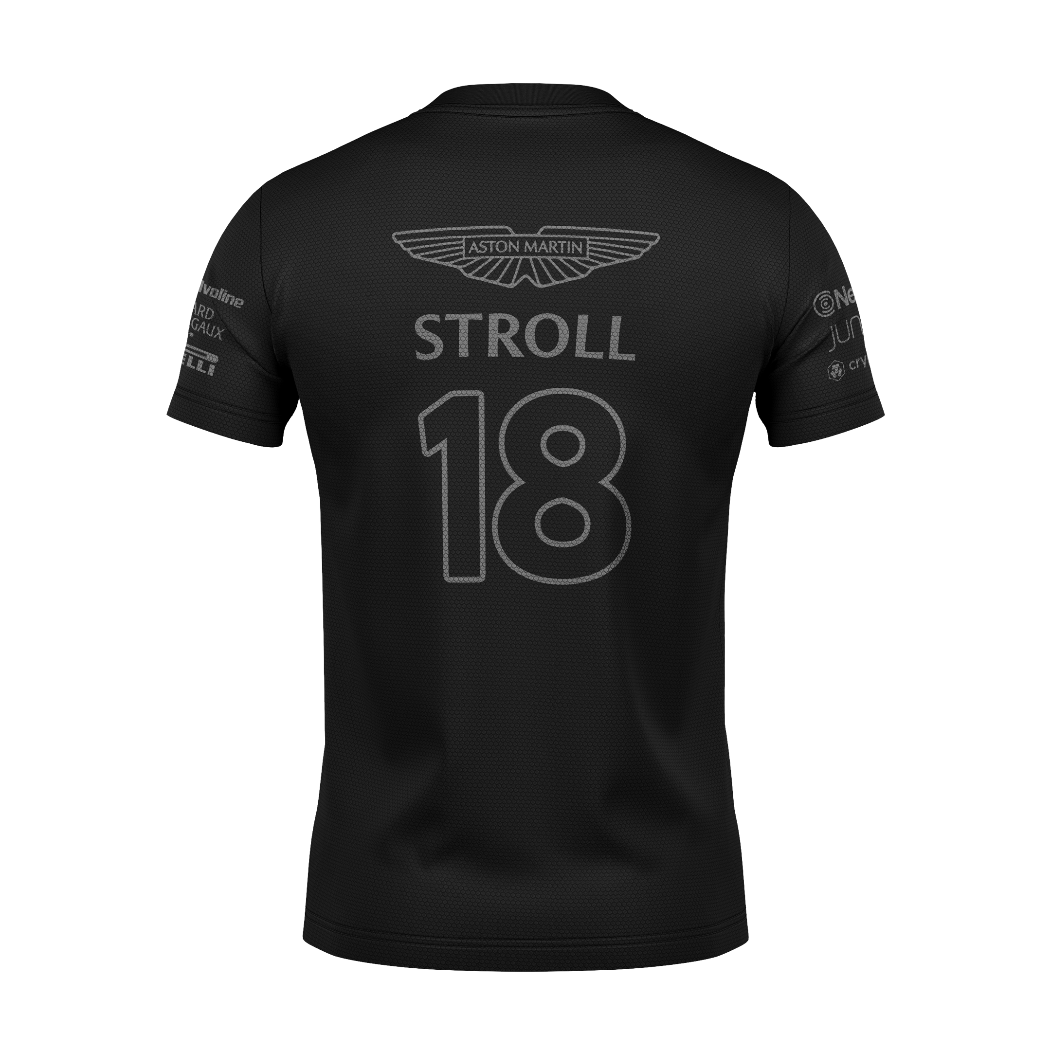 Camiseta DryFit Lance Stroll Aston Martin 2024 All Black
