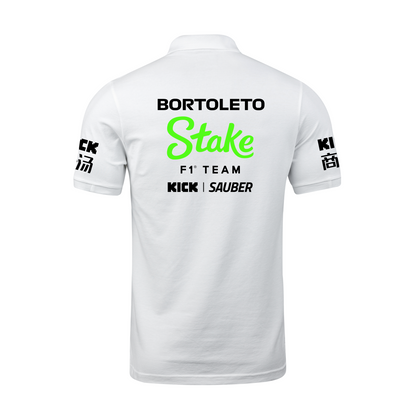 Camisa Polo Gabriel Bortoleto Stake Sauber 2024 Branca SN