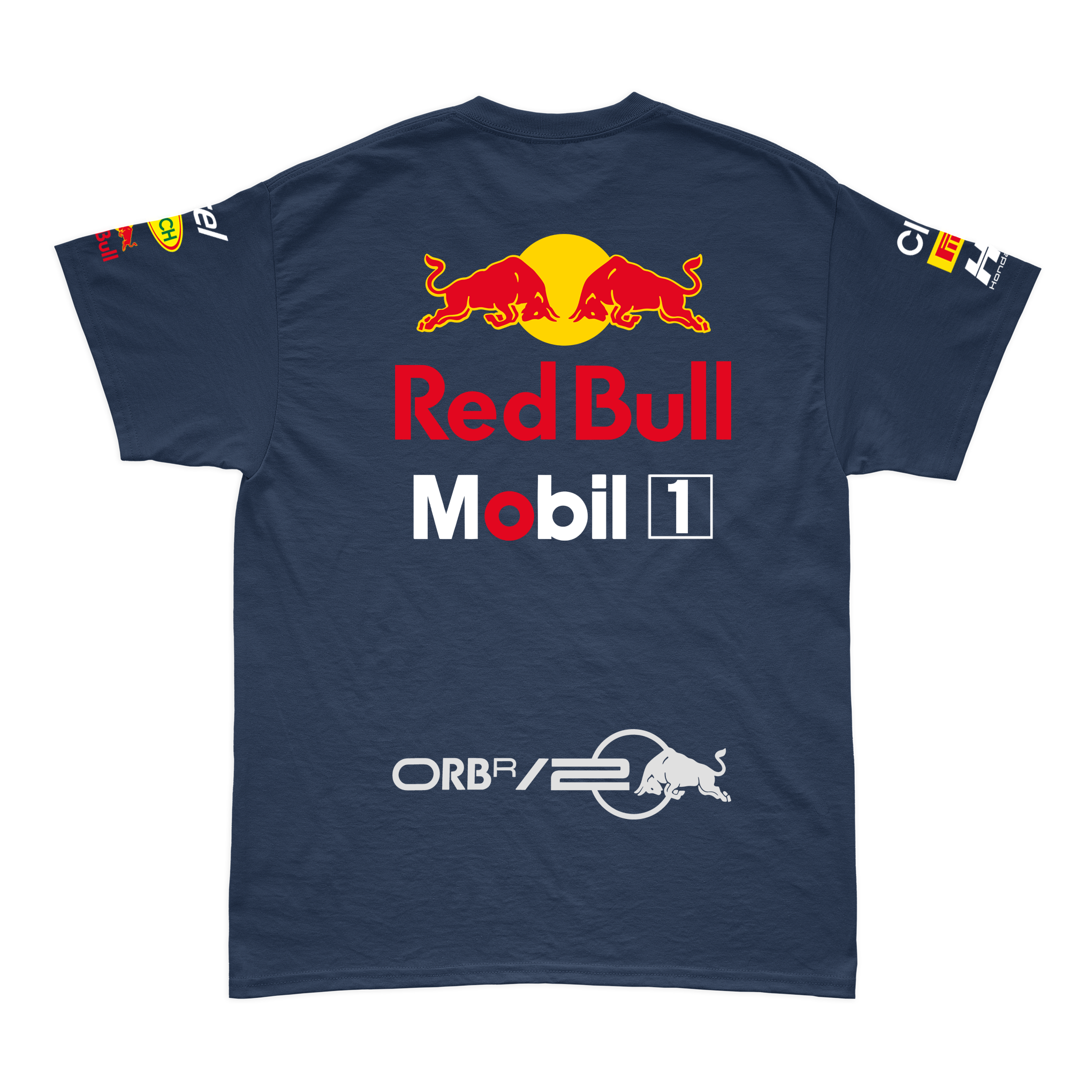 Camiseta Algodão Max Verstappen Red Bull Racing 2024 Azul Marinho