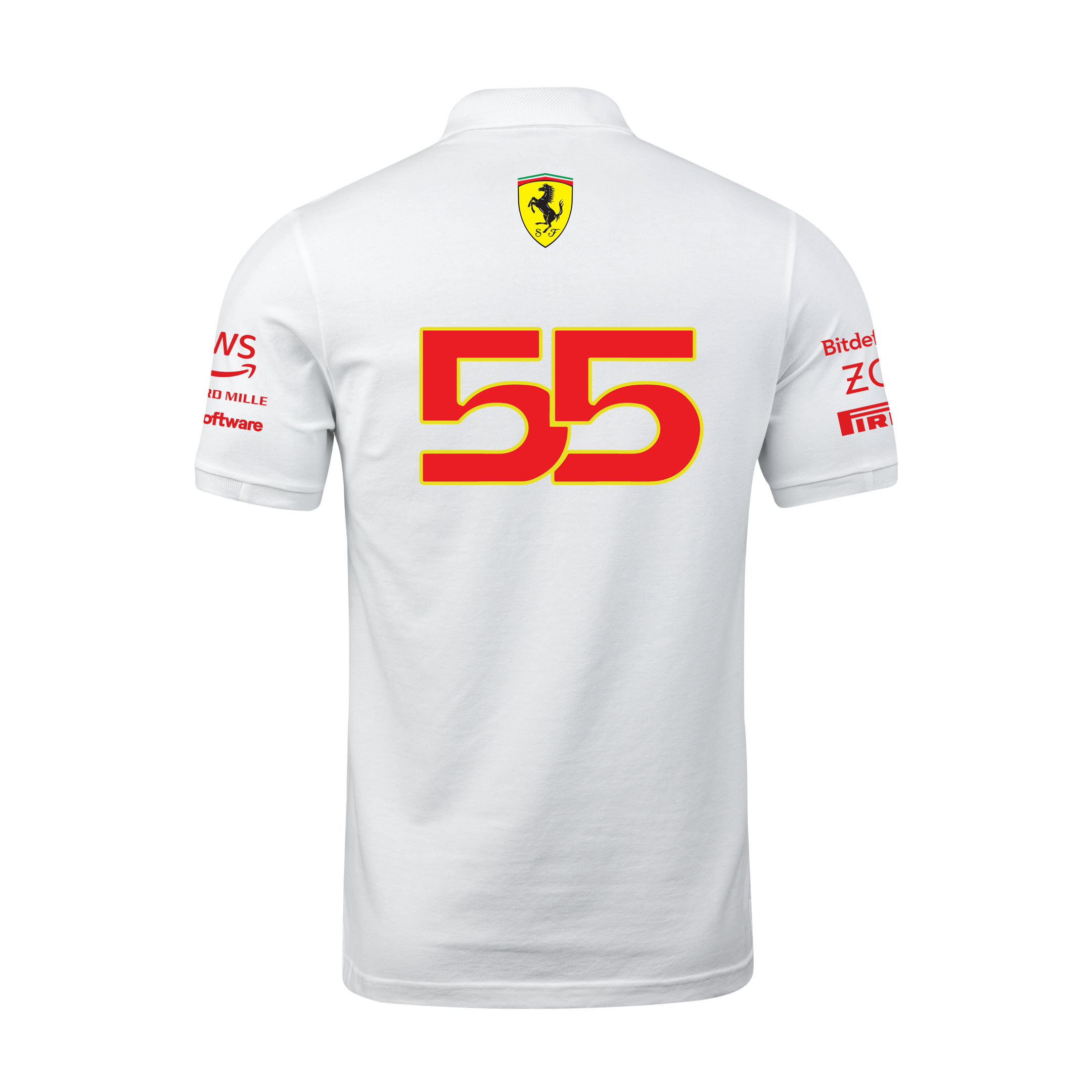 Camisa Polo Carlos Sainz Ferrari 2024 Branca