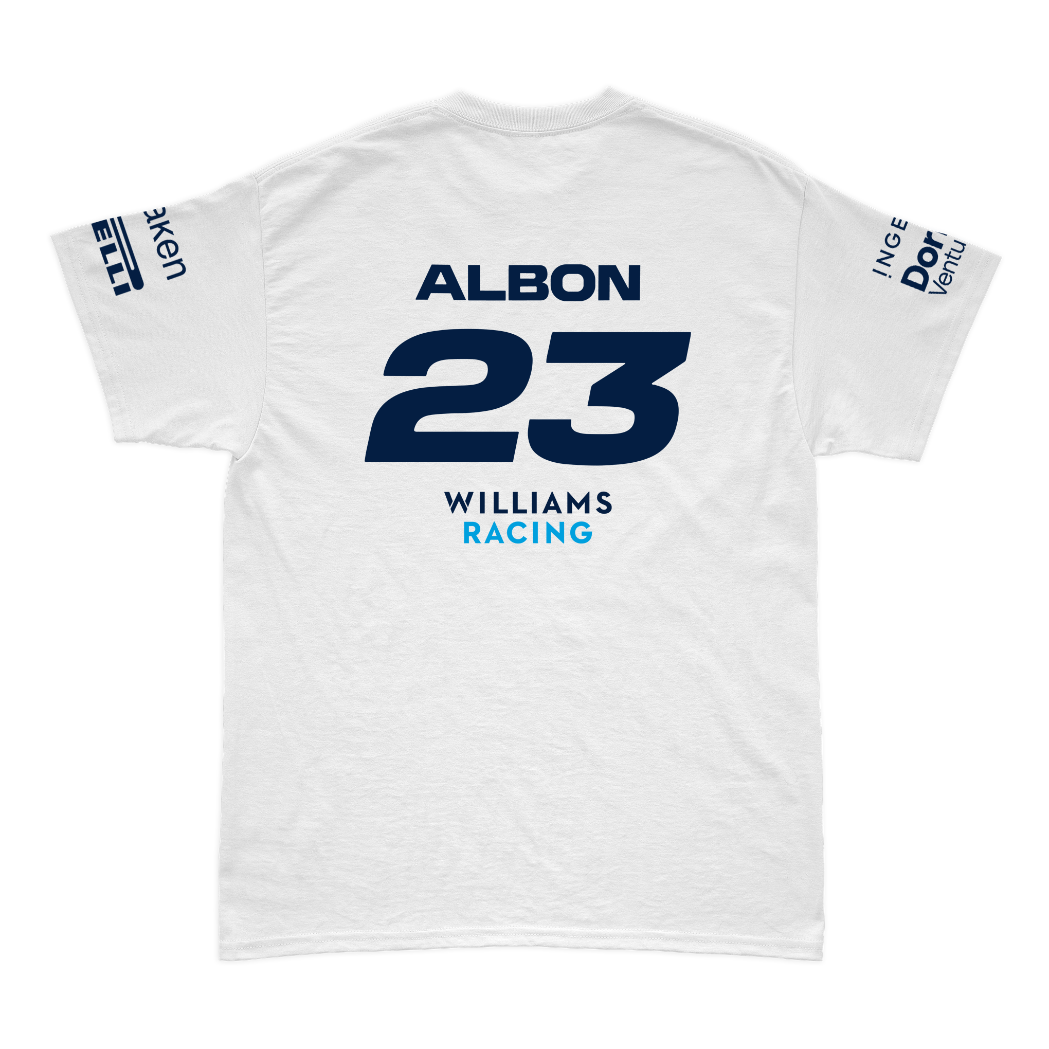 Camiseta Algodão Alex Albon Williams 2024 Branca