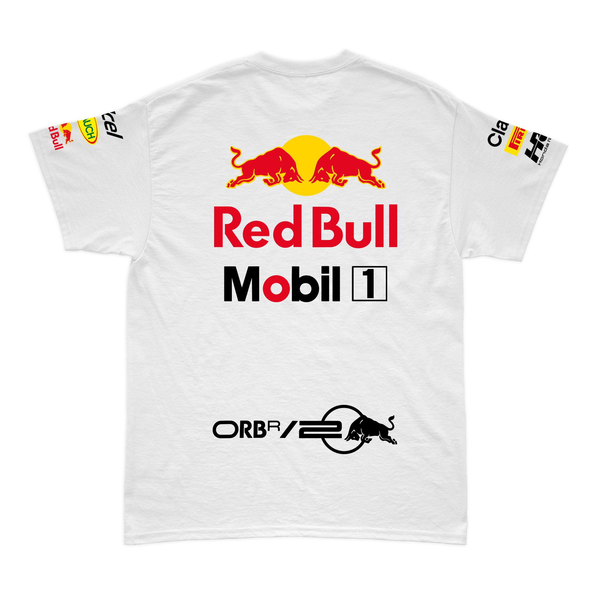 Camiseta Algodão Sergio Perez Red Bull Racing 2024 Branca