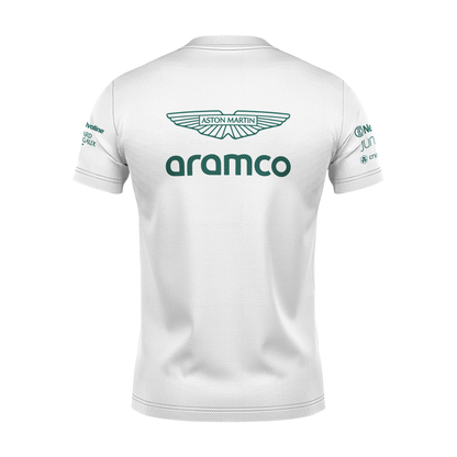 Camiseta DryFit Aston Martin 2024 Branca