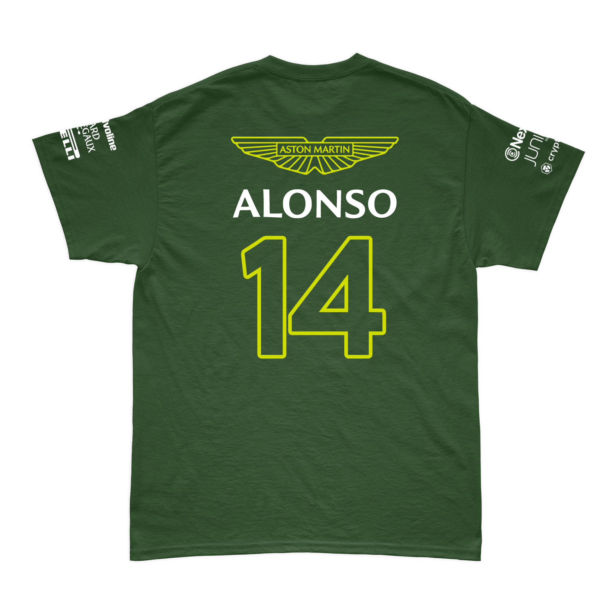 Camiseta Algodão Fernando Alonso Aston Martin 2024 Verde