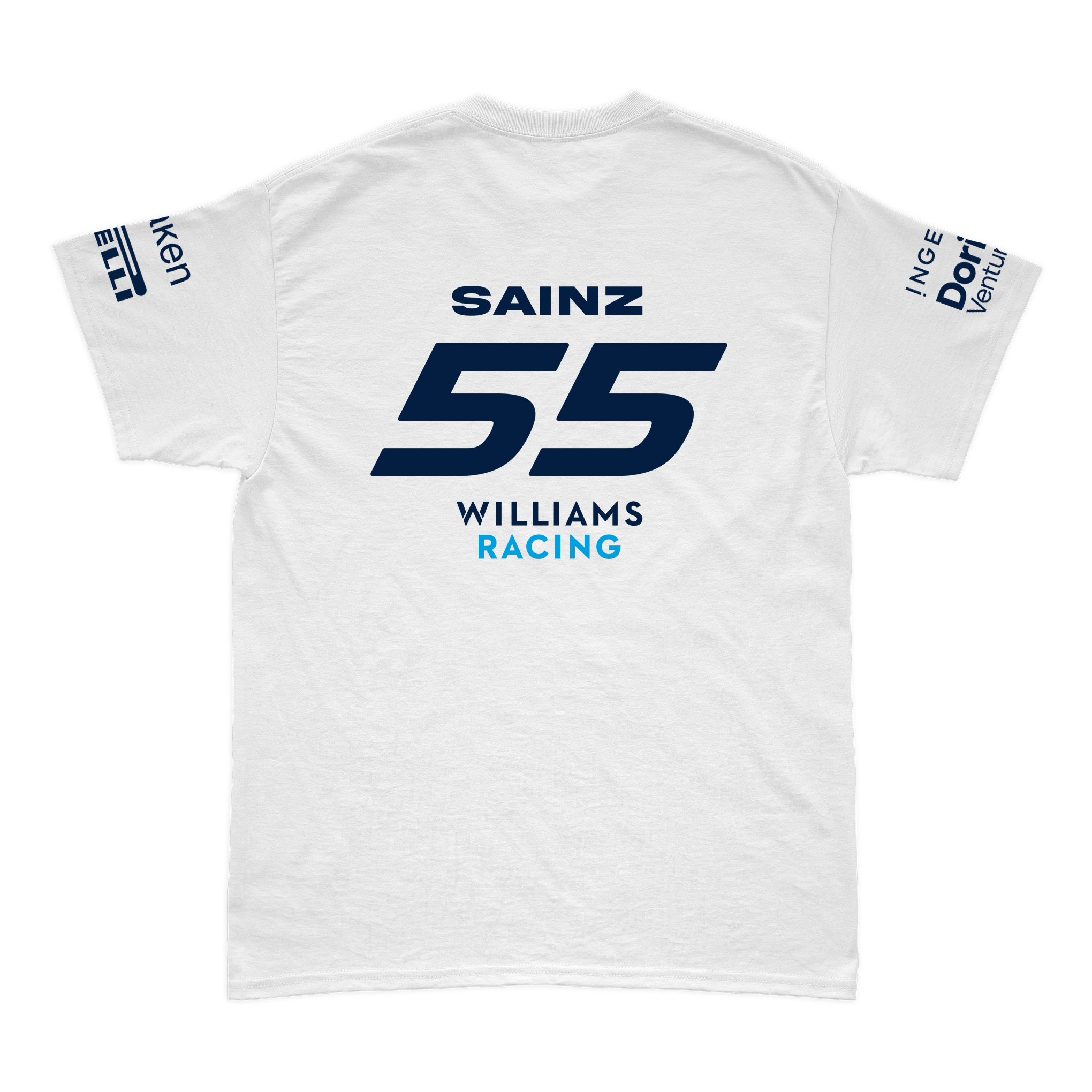 Camiseta Algodão Carlos Sainz Williams Racing Branco