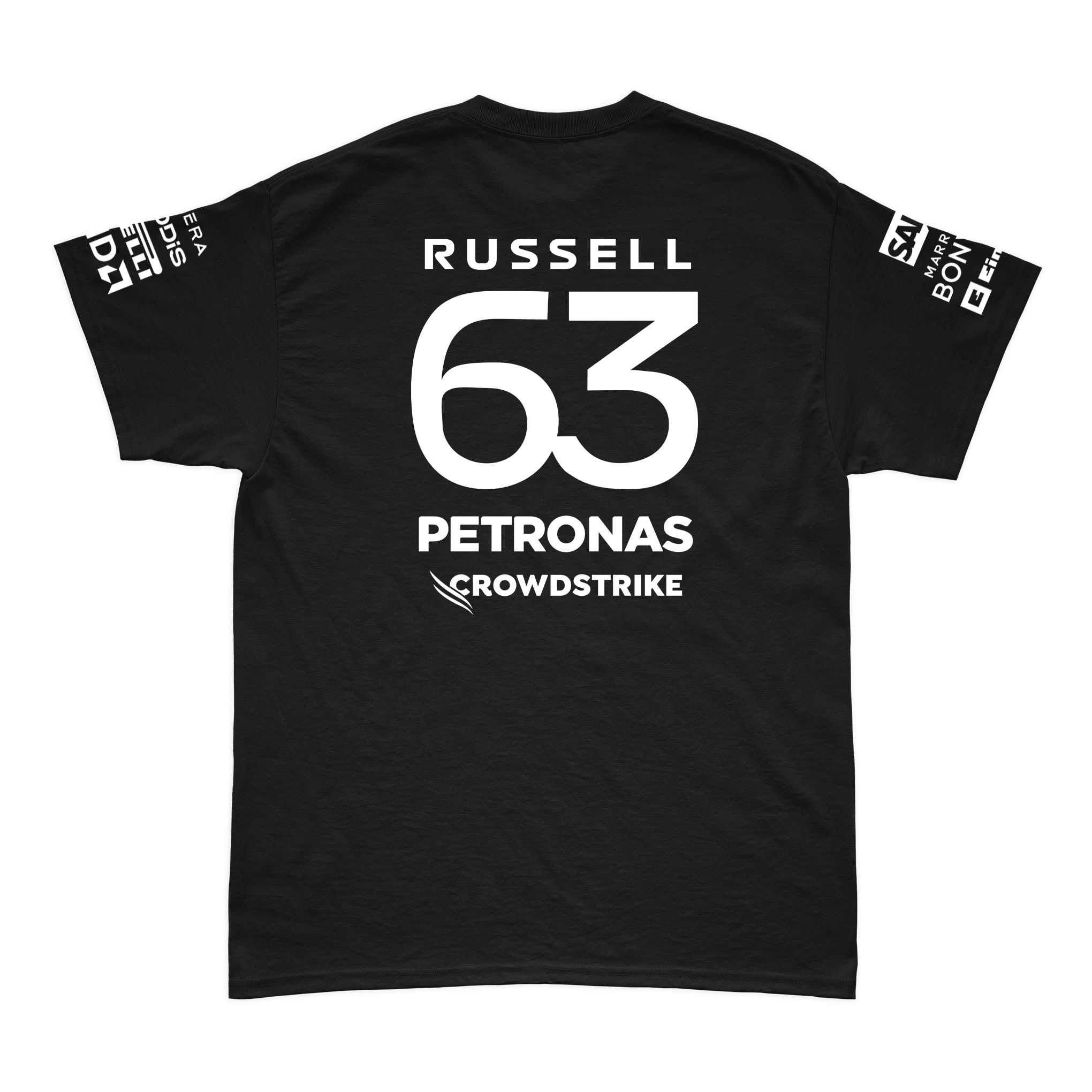 Camiseta Algodão George Russell Mercedes 2024 Preta