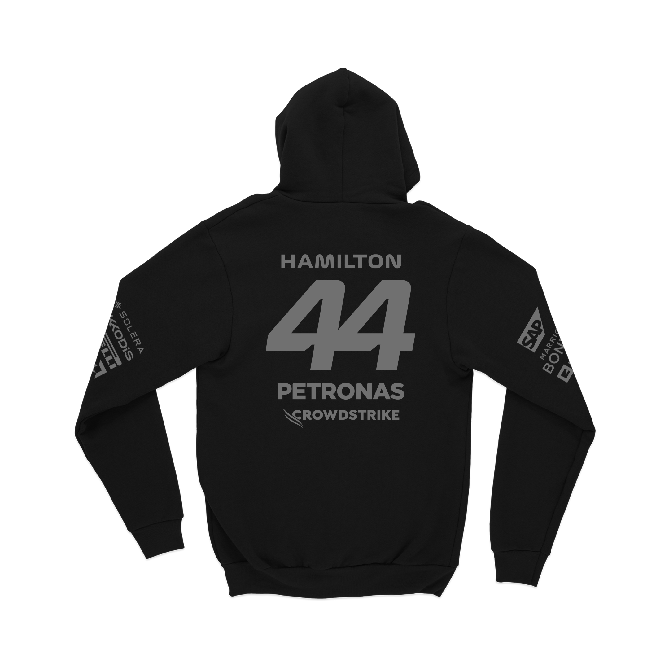 Moletom Canguru Mercedes AMG All Black 2024 Lewis Hamilton