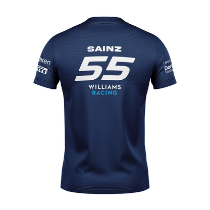 Camiseta DryFit Carlos Sainz Williams Racing Azul Marinho