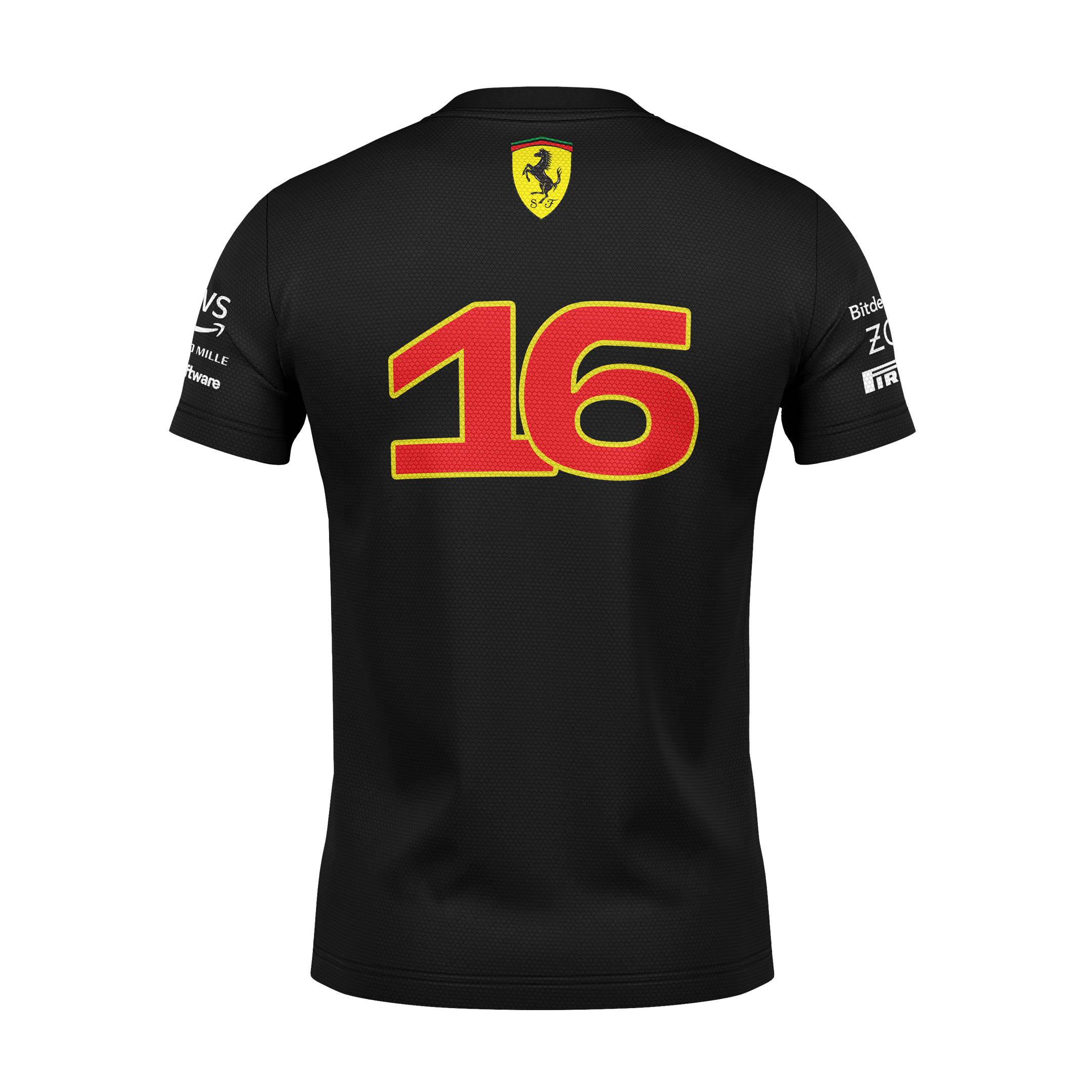 Camiseta DryFit Charles Leclerc Scuderia Ferrari 2024 Preta