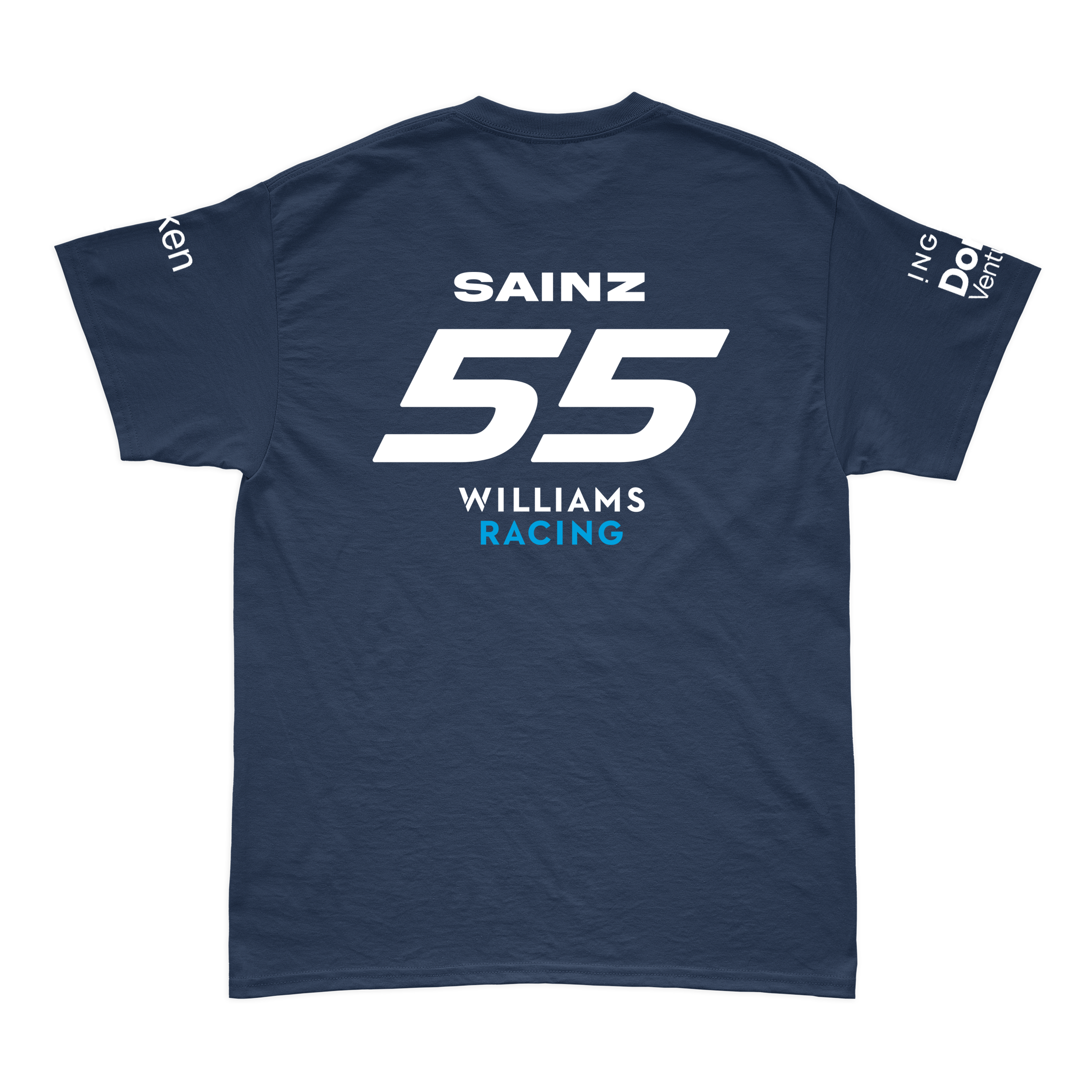 Camiseta Algodão Carlos Sainz Williams Racing Azul Marinho