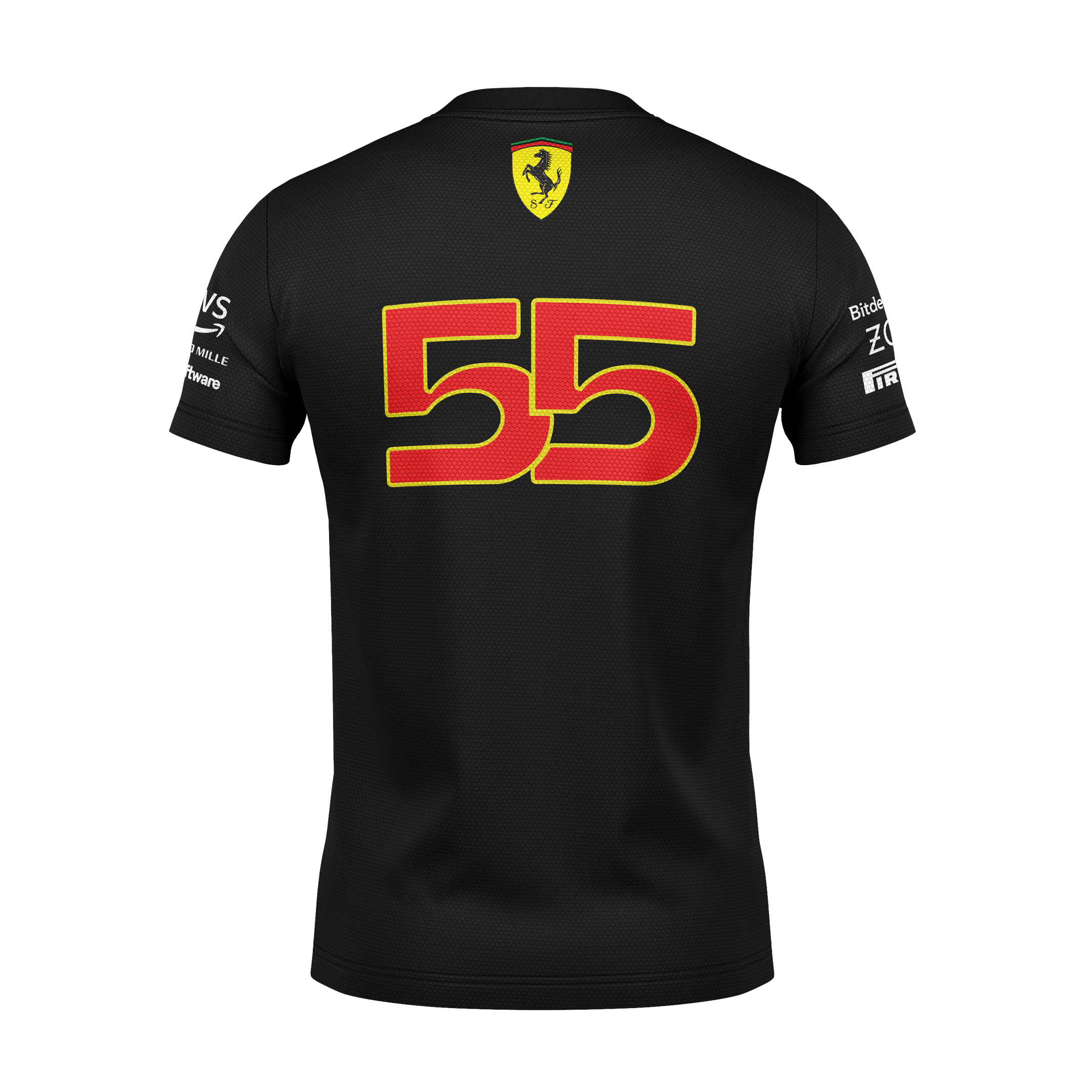 Camiseta DryFit Carlos Sainz Scuderia Ferrari 2024 Preta