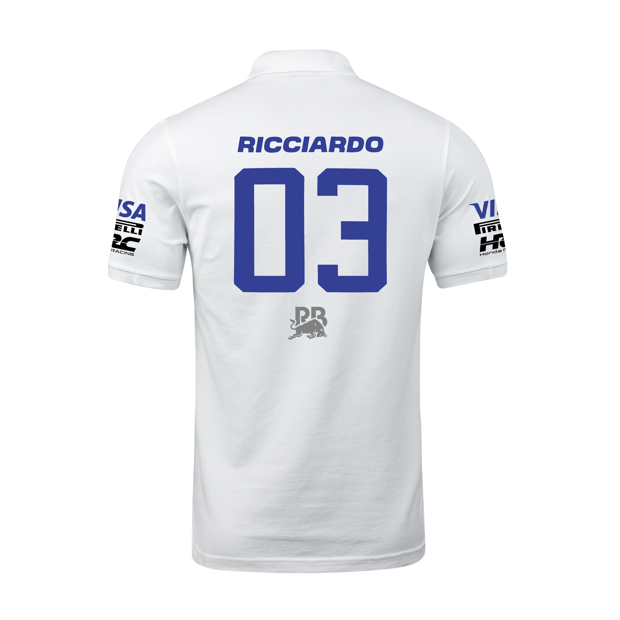 Camisa Polo Daniel Ricciardo Visa Racing Bulls Branca 2024