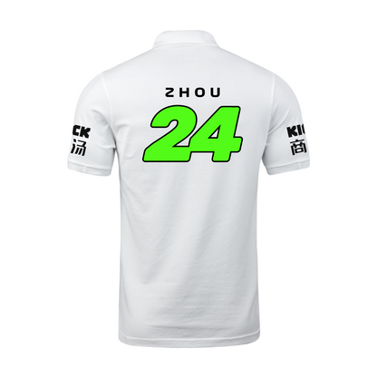 Camisa Polo Zhou Stake Sauber 2024 Branca