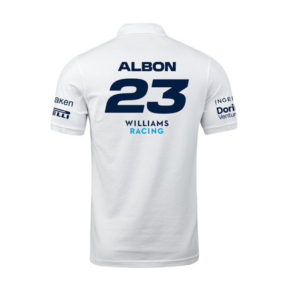 Camisa Polo Alex Albon Williams 2024 Branca