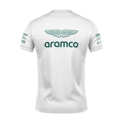 Camiseta DryFit Aston Martin 2024 Branca