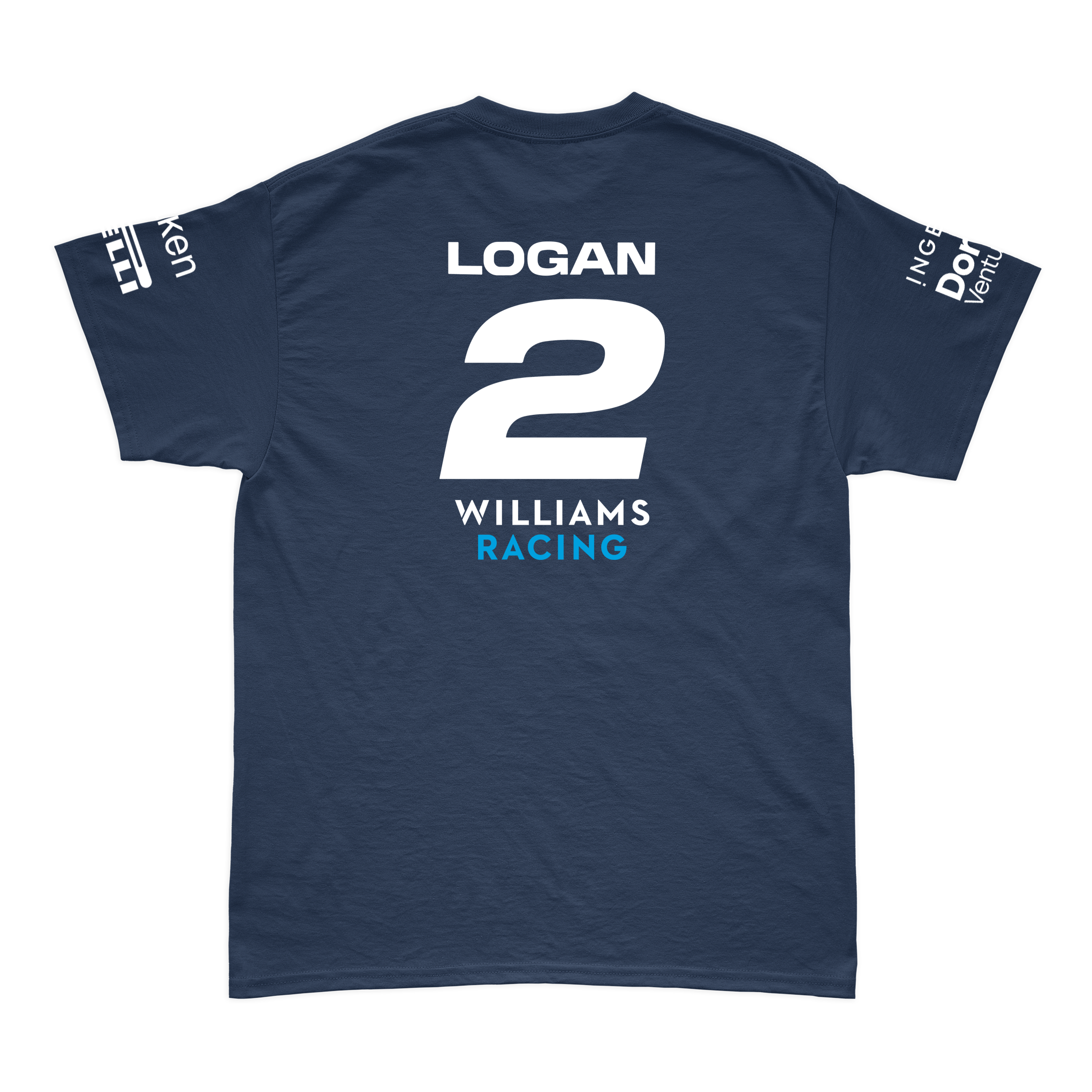 Camiseta Algodão Logan Sargeant Williams 2024 Azul Marinho