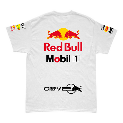 Camiseta Algodão Red Bull Racing 2024 Branca