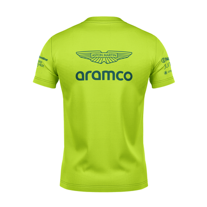 Camiseta DryFit Aston Martin 2024 Verde Neon