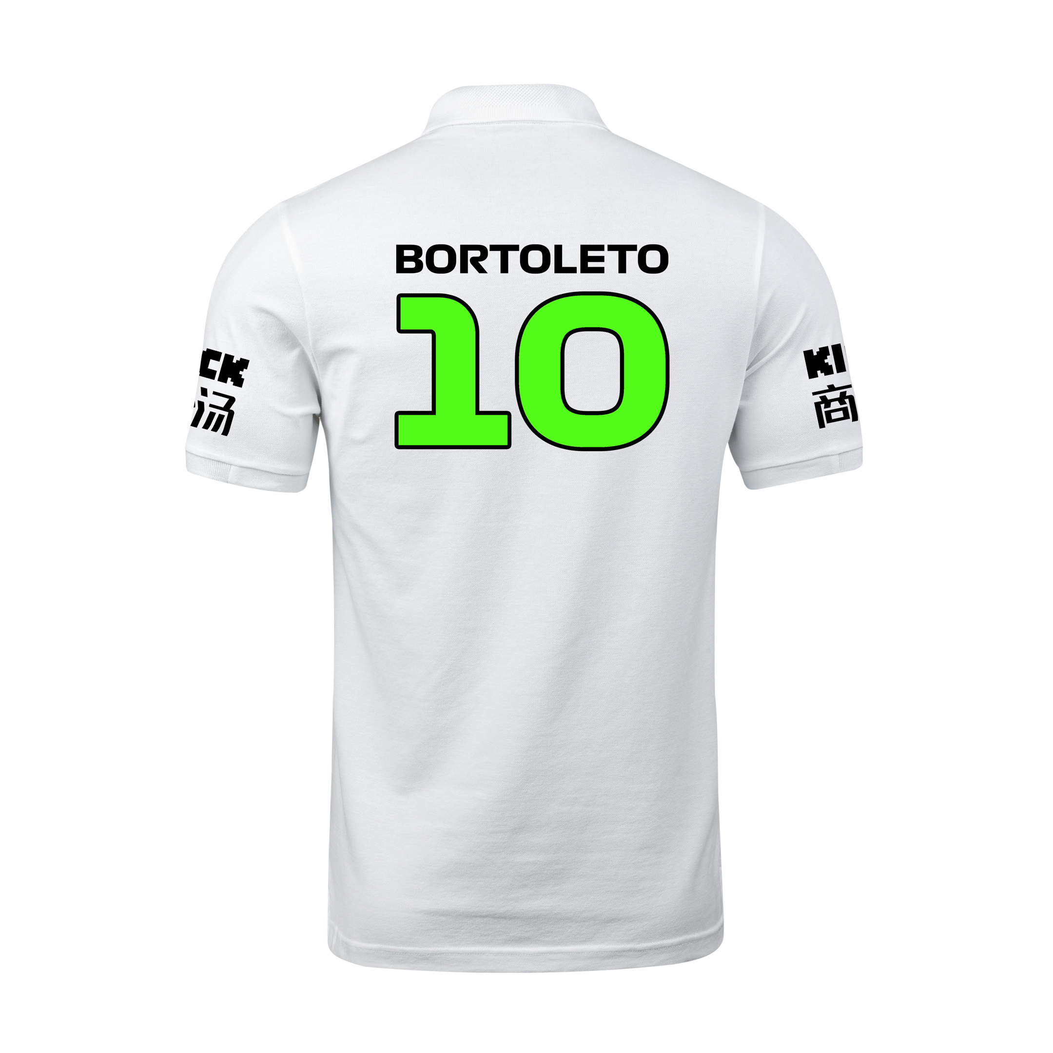 Camisa Polo Gabriel Bortoleto Stake Sauber 2024 Branca