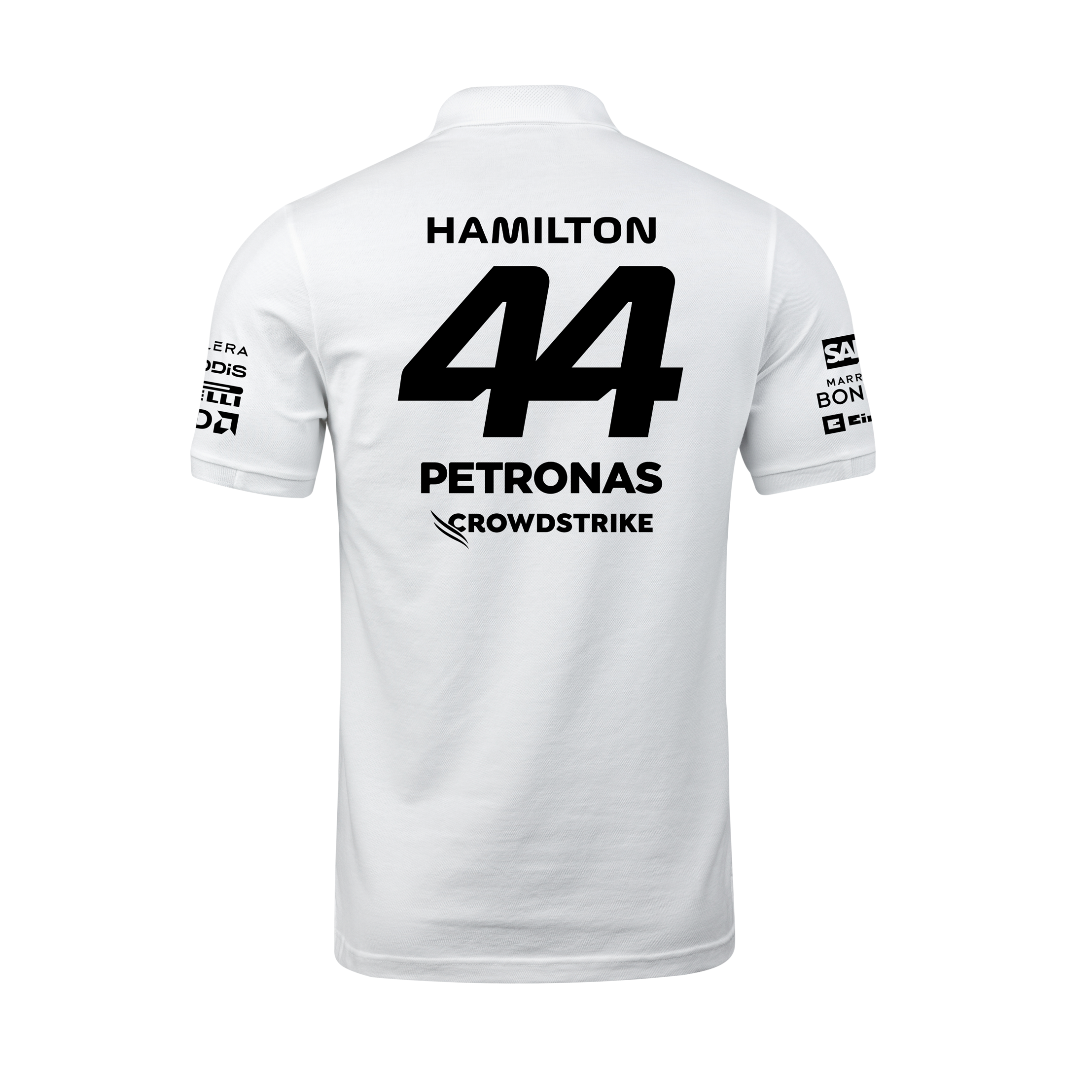 Camisa Polo Lewis Hamilton Mercedes 2024 Branca