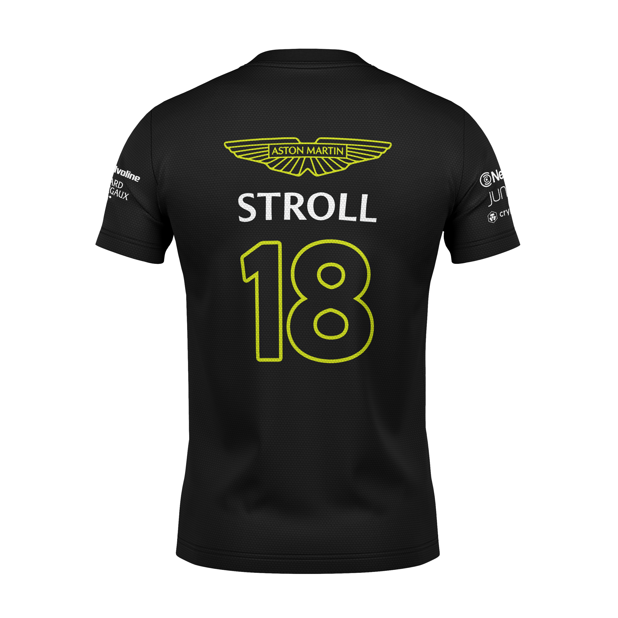 Camiseta DryFit Lance Stroll Aston Martin 2024 Preta