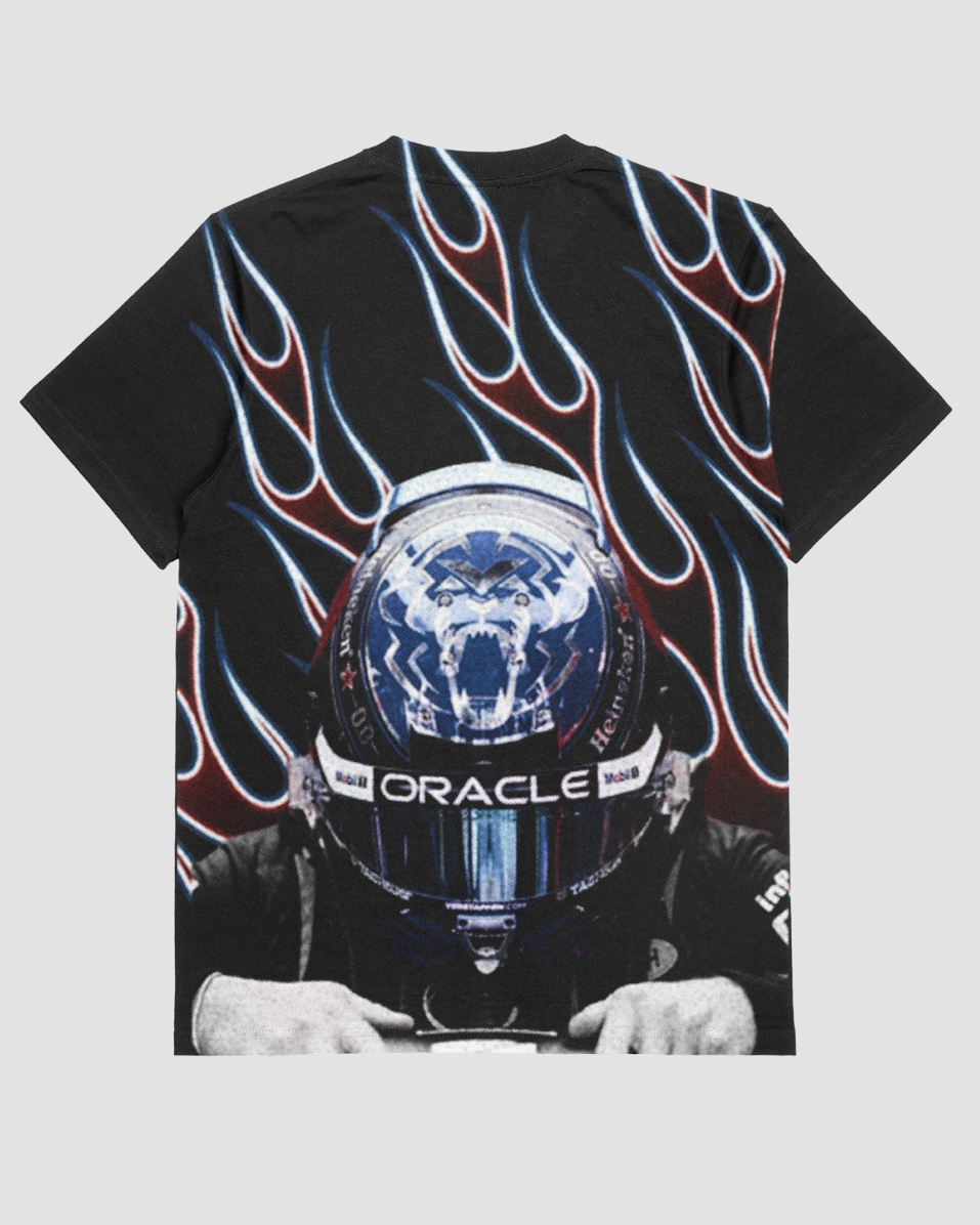 Camiseta Oversized Verstappen Lion Flame