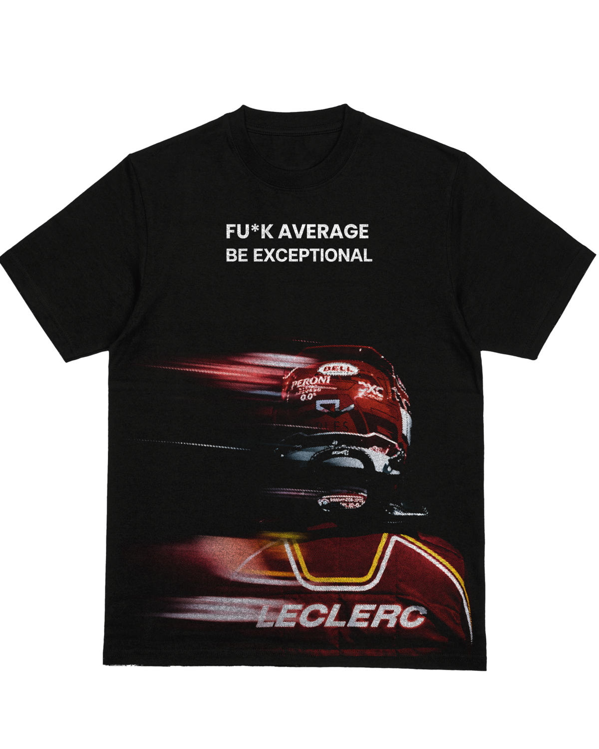 Camiseta Oversized Charles Leclerc Be Exceptional 2026 Preta