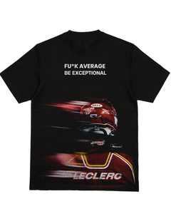 Camiseta Oversized Charles Leclerc Be Exceptional 2026 Preta