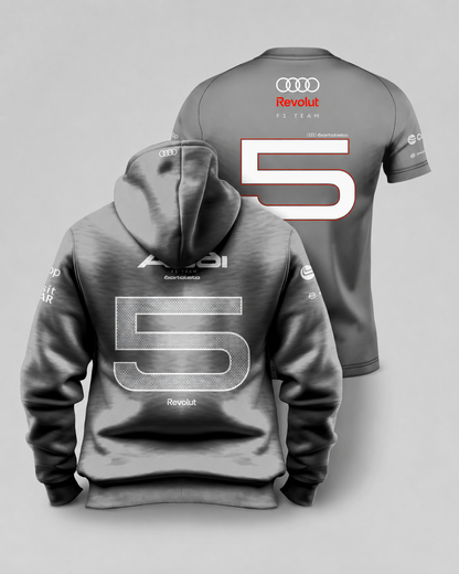 Combo Silver Bortoleto Audi Moletom Canguru + Camiseta Dryfit Cinza