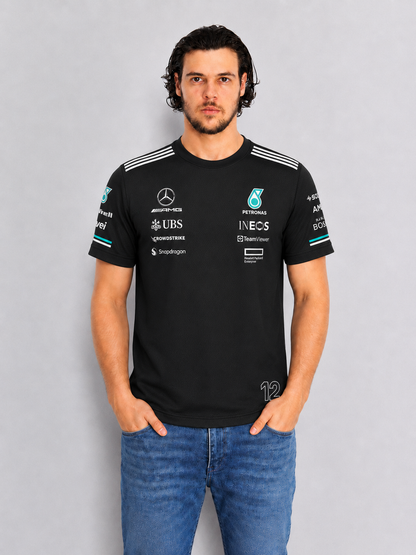 Camiseta Dryfit Mercedes Kimi Antonelli Preto 2025