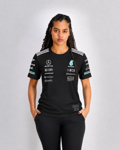 Camiseta Dryfit Mercedes Kimi Antonelli Preto 2025