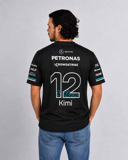Camiseta Dryfit Mercedes Kimi Antonelli Preto 2025