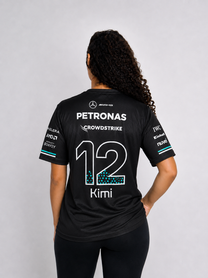 Camiseta Dryfit Mercedes Kimi Antonelli Preto 2025