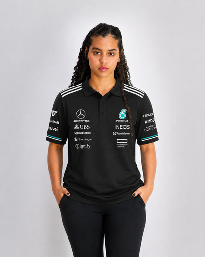 Camiseta Polo Mercedes Equipe Preto 2025